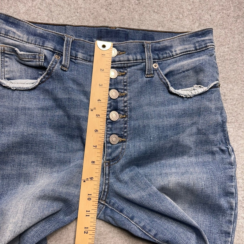 Lucky Brand Bridgette Crop Jeans Womens 10/30 Blue Cotton High Rise Button Fly - Picture 13 of 15